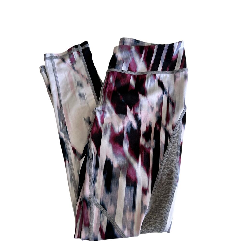 Zella Girl's Purple Printed Athletic Leggings - Size Small
